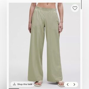 Lululemon Swift Mid Rise Wide Leg Pant Fog Green Size 0